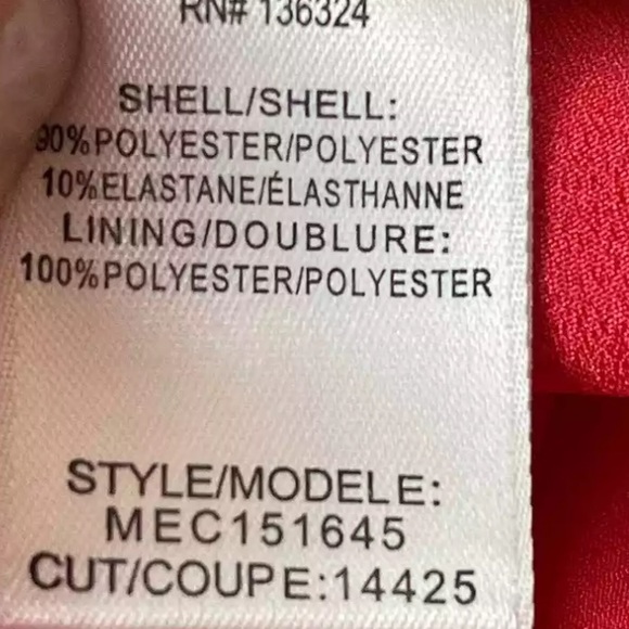 HALSTON HERITAGE Crepe Halter Rings Embellished Sleeveless Jersey Dress Coral, 0 - Picture 9 of 10